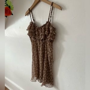 GapBody Ruffles chemise Fawn brown roses springtime sweet bow beautiful
